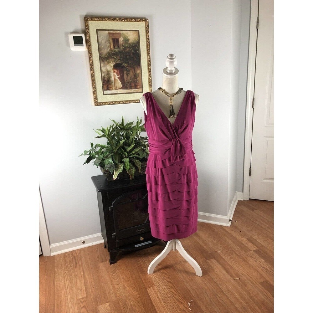 Jones New York Womans Size 10 Pink Sleeveless Sheath Career Cocktail Party Dress